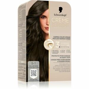 Schwarzkopf Creme Supreme permanentní barva na vlasy odstín 5-1 Chladná světlá hnědá 60 ml obraz