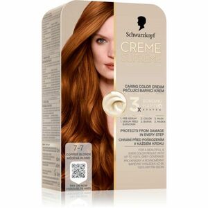 Schwarzkopf Creme Supreme permanentní barva na vlasy odstín 7-7 Měděná blond 60 ml obraz
