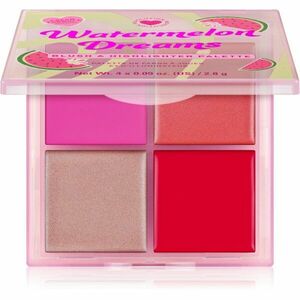 I Heart Revolution Watermelon Dreams Blush & Highlighter Quad paletka rozjasňovačů a tvářenek 4x2.8 g obraz