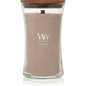 Woodwick Opulent Wood Patchouli Creme vonná svíčka s dřevěným knotem 609.5 g obraz