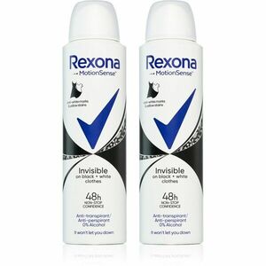 Rexona Invisible Black and White deodorant ve spreji proti bílým a žlutým skvrnám obraz