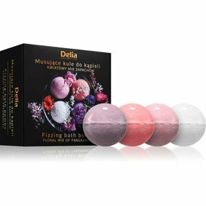 Delia Cosmetics Fizzing Bath Bombs Floral Mix dárková sada do koupele 4x100 g obraz