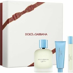 Dolce&Gabbana Light Blue Pour Homme EDT Trio Gift Set dárková sada pro muže obraz
