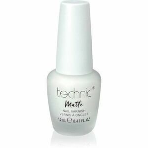 Technic Cosmetics Matte Nail Varnish dlouhotrvající lak na nehty s matným efektem odstín White 12 ml obraz