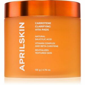 APRILSKIN Carrotene Clarifying Vita Pads čisticí tampónky pro mastnou pleť se sklonem k akné 60 ks obraz