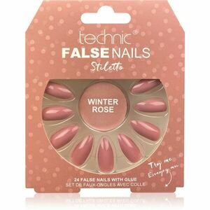 Technic Cosmetics False Nails Stiletto umělé nehty Winter Rose 24 ks obraz
