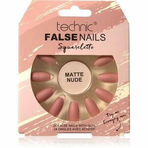 Technic Cosmetics False Nails Sqarletto umělé nehty Matte Nude 24 ks obraz