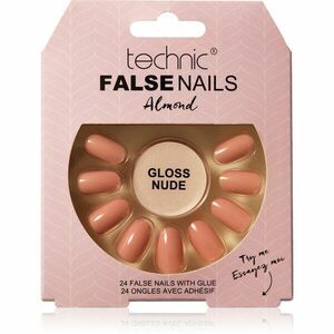 Technic Cosmetics False Nails Almond umělé nehty Gloss Nude 24 ks obraz
