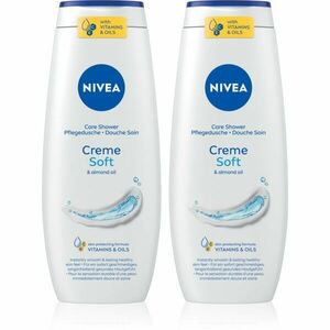 NIVEA Creme Soft pečující sprchový gel výhodné balení 2 x 500 ml obraz