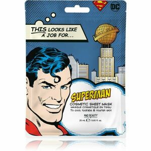 Mad Beauty DC Superman plátýnková maska s kyselinou hyaluronovou 25 ml obraz