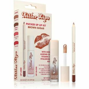 Killer Lips Pucker Up Lip Kit set na rty pro ženy Brown Sugar obraz