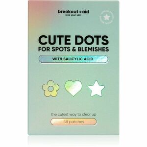 breakout + aid Cute Dots For Spots and Blemishes lokální péče proti akné s kyselinou salicylovou 48 ks obraz