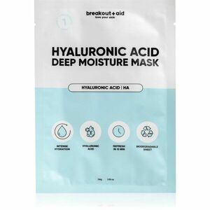 breakout + aid Hyaluronic Acid Deep Moisture Mask hydratační plátýnková maska s kyselinou hyaluronovou 34 g obraz