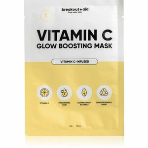 breakout + aid Vitamin C Glow Boosting Mask plátýnková maska s vitaminem C 34 g obraz