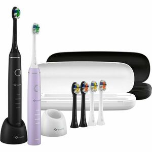 TrueLife SonicBrush Compact sonický zubní kartáček Duo Black / Lavender 2 ks obraz