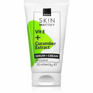 Avon Mattify Vit E + Cucumber Extract krém 2 v 1 50 ml obraz