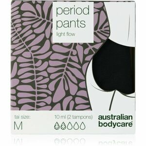 Australian Bodycare Period Pants menstruační kalhotky pro slabou menstruaci velikost M 1 ks obraz