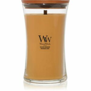 Woodwick Opulent Wood Golden Bourbon vonná svíčka s dřevěným knotem (hearthwick) 609.5 g obraz