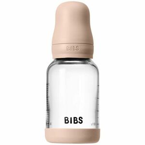 BIBS Baby Glass Bottle Silicone antikoliková láhev se silikonovým pítkem Blush 120 ml obraz