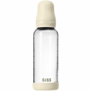 BIBS Baby Glass Bottle Round Latex antikoliková láhev Ivory 240 ml obraz