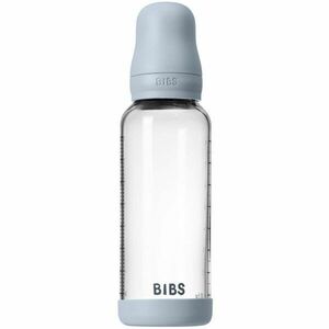 BIBS Baby Glass Bottle Round Latex antikoliková láhev Baby Blue 240 ml obraz