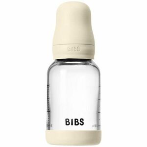 BIBS Baby Glass Bottle Round Latex antikoliková láhev Ivory 120 ml obraz