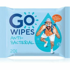 GoWipes Antibacterial osvěžující vlhčené ubrousky s antibakteriálním účinkem 20 ks obraz