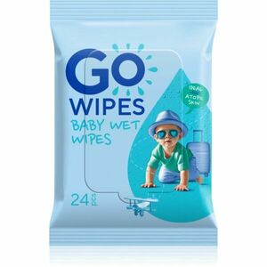 GoWipes Baby Wet Wipes dětské jemné vlhčené ubrousky pro velmi suchou citlivou a atopickou pokožku 24 ks obraz