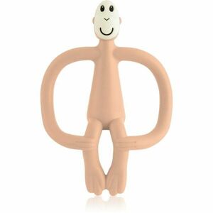 Matchstick Monkey Teething Toy and Gel Applicator kousátko s kartáčkem 2 v 1 Peach Salmon 1 ks obraz