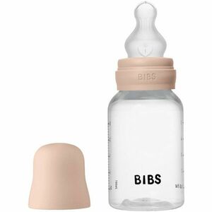 BIBS Anti-Colic Baby Bottle Silicone antikoliková láhev se silikonovým dudlíkem Blush 150 ml obraz