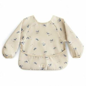 Mushie Long Sleeve Bib bryndák Whales 6-24m 1 ks obraz