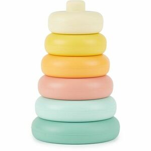 Bieco Silicone Stacking Tower Tropical Vibes nasazovací kroužky 12 m+ 6 ks obraz