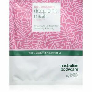 Australian Bodycare B12 + Collagen plátýnková maska pro hydrataci a vypnutí pokožky 1 ks obraz