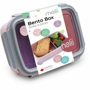 Melii Bento Box svačinový box Pink, Purple, Gray 880 ml obraz