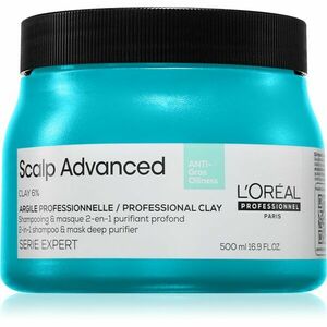 L’Oréal Professionnel Serie Expert Scalp Advanced šampon a maska 2 v 1 pro mastné vlasy a vlasovou pokožku 500 ml obraz