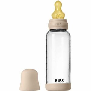 BIBS Baby Glass Bottle Round Latex antikoliková láhev Blush 240 ml obraz