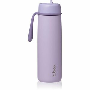B.Box Stainless Steel Thermos Bottle termoláhev s brčkem Lilac Love 690 ml obraz