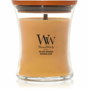 Woodwick Opulent Wood Golden Bourbon vonná svíčka s dřevěným knotem (hearthwick) 275 g obraz