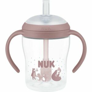NUK Perfect Match Bear láhev s brčkem 8m+ 150 ml obraz