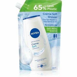 NIVEA Creme Soft krémový sprchový gel – náhradní náplň 500 ml obraz