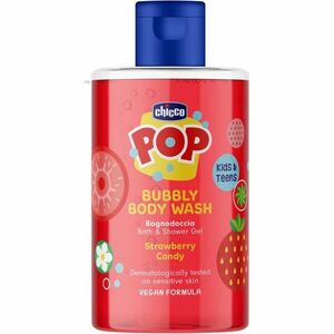 Chicco Pop Bubbly Body Wash sprchový a koupelový gel pro děti Strawberry Candy 300 ml obraz