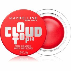 MAYBELLINE NEW YORK CloudTopia matná krémová tvářenka na rty a tváře odstín 03 Divine Crimson 5 g obraz