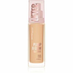 MAYBELLINE NEW YORK Lifter Plump & Glow rozjasňující make-up pro přirozený vzhled odstín 118 30 ml obraz
