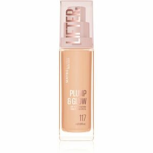 MAYBELLINE NEW YORK Lifter Plump & Glow rozjasňující make-up pro přirozený vzhled odstín 117 30 ml obraz