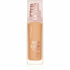 MAYBELLINE NEW YORK Lifter Plump & Glow rozjasňující make-up pro přirozený vzhled odstín 123 30 ml obraz