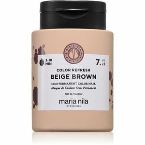 Maria Nila Colour Refresh jemná vyživující maska bez permanentních barevných pigmentů odstín Beige Brown 7.23 100 ml obraz