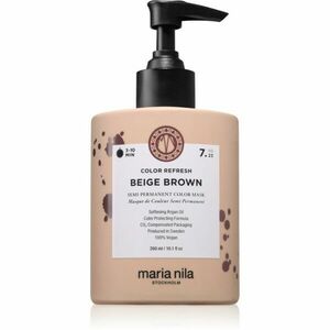 Maria Nila Colour Refresh jemná vyživující maska bez permanentních barevných pigmentů odstín Beige Brown 7.23 300 ml obraz