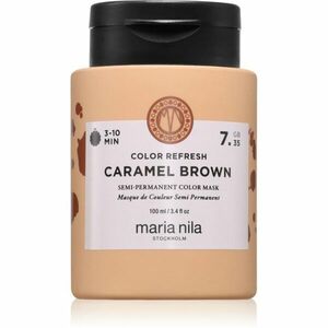 Maria Nila Colour Refresh jemná vyživující maska bez permanentních barevných pigmentů odstín Caramel Brown 7.35 100 ml obraz