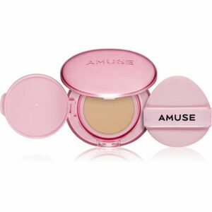 AMUSE Dew Power Vegan Cushion dlouhotrvající make-up v houbičce pro rozjasnění a vyhlazení pleti odstín 03 Honey 15 g obraz