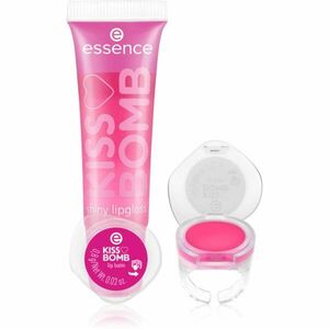 essence KISS BOMB shiny lipgloss & lip balm sada na rty obraz